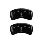 Rear Set 2 Caliper Covers Engraved Rear Snake 2005-2014 Ford Mustang MGP Caliper Covers