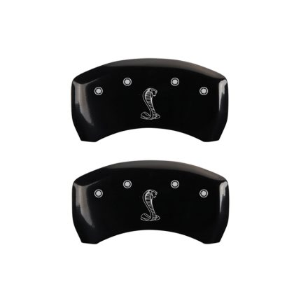 Rear Set 2 Caliper Covers Engraved Rear Snake 2005-2014 Ford Mustang MGP Caliper Covers