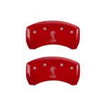 Rear Set 2 Caliper Covers Engraved Rear Snake 2005-2014 Ford Mustang MGP Caliper Covers - Image 2