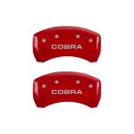⁦Rear Set 2 Caliper Covers Engraved Rear Cobra 2005-2014 Ford Mustang MGP Caliper Covers⁩ - الصورة ⁦2⁩