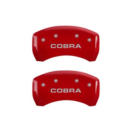 Rear Set 2 Caliper Covers Engraved Rear Cobra 2005-2014 Ford Mustang MGP Caliper Covers