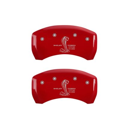 Rear Set 2 Caliper Covers Engraved Rear Gt500 Shelby & Cobra 2005-2014 Ford Mustang MGP Caliper Covers