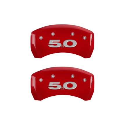 Rear Set 2 Caliper Covers Engraved Rear 5.0 2005-2014 Ford Mustang MGP Caliper Covers