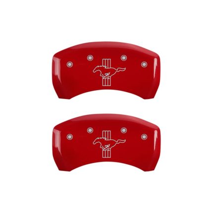 Rear Set 2 Caliper Covers Engraved Rear 2015 Bar & Pony 2005-2014 Ford Mustang MGP Caliper Covers