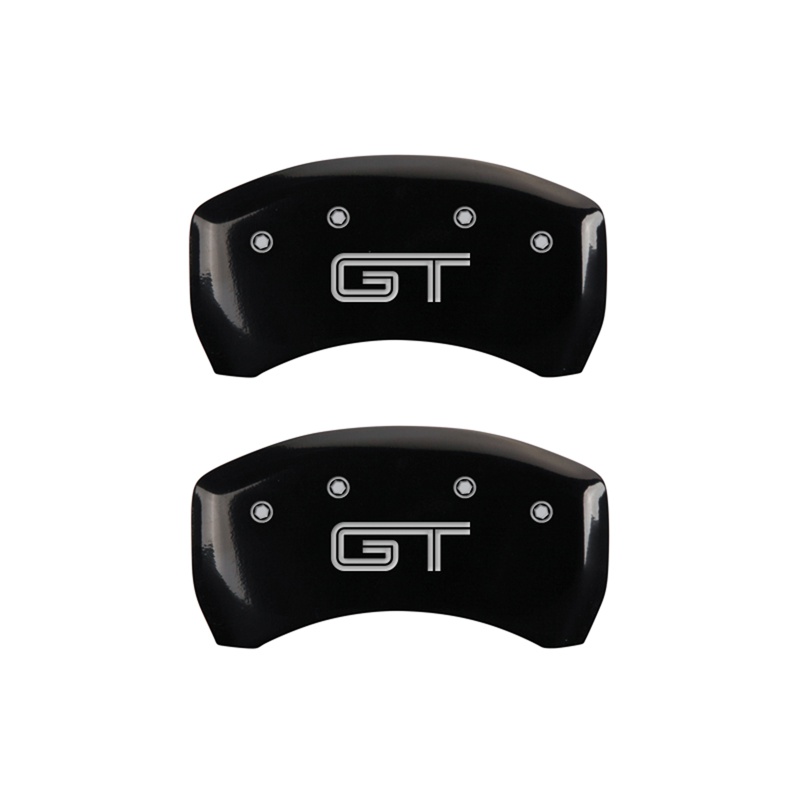 10010RMG2BK-FDLQ Rear Set 2 Caliper Covers Engraved Rear S197 Gt 2005-2014 Ford Mustang MGP Caliper Covers - الصورة 1