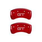 ⁦Rear Set 2 Caliper Covers Engraved Rear S197 Gt 2005-2014 Ford Mustang MGP Caliper Covers⁩ - الصورة ⁦2⁩