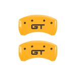 ⁦Rear Set 2 Caliper Covers Engraved Rear S197 Gt 2005-2014 Ford Mustang MGP Caliper Covers⁩ - الصورة ⁦3⁩