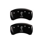 Rear Set 2 Caliper Covers Engraved Rear Tiffany Snake 2005-2014 Ford Mustang Rears Only MGP Caliper Covers