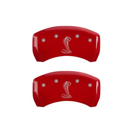 Rear Set 2 Caliper Covers Engraved Rear Tiffany Snake 2005-2014 Ford Mustang Rears Only MGP Caliper Covers