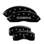 Set Of 4 Caliper Covers Engraved Front Cobra Engraved Rear Snake 1997-2004 Ford Mustang MGP Caliper Covers