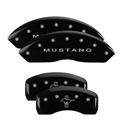 Set Of 4 Caliper Covers Engraved Front Mustang Engraved Rear Bar & Pony 1997-2004 Ford Mustang MGP Caliper Covers