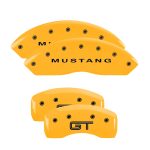 ⁦Set Of 4 Caliper Covers Engraved Front Mustang Engraved Rear S197 Gt 1997-2004 Ford Mustang MGP Caliper Covers⁩ - الصورة ⁦3⁩