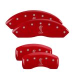 Set Of 4 Caliper Covers Engraved Front And Rear Tiffany Snake 1997-2004 Ford Mustang MGP Caliper Covers - Image 2