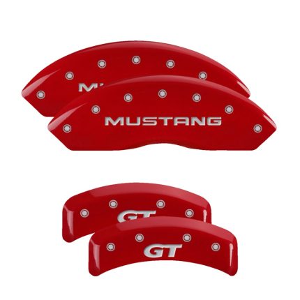 Set Of 4 Caliper Covers Engraved Front Mustang Engraved Rear Sn95 Gt 1999-2004 Ford Mustang MGP Caliper Covers