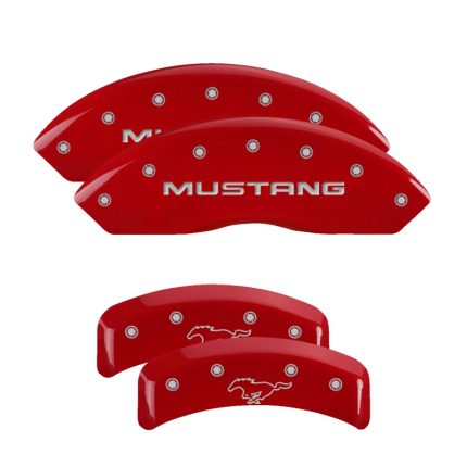 Set Of 4 Caliper Covers Engraved Front Mustang Engraved Rear Pony 1999-2004 Ford Mustang MGP Caliper Covers