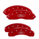 ⁦Set Of 4 Caliper Covers Engraved Front And Rear Oval Logo Ford 2011-2014 Ford Edge MGP Caliper Covers⁩ - الصورة ⁦2⁩