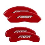 ⁦Set Of 4 Caliper Covers Engraved Front And Rear No Bolts Sport 2011-2014 Ford Edge MGP Caliper Covers⁩ - الصورة ⁦2⁩