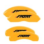 ⁦Set Of 4 Caliper Covers Engraved Front And Rear No Bolts Sport 2011-2014 Ford Edge MGP Caliper Covers⁩ - الصورة ⁦3⁩