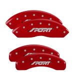 ⁦Set Of 4 Caliper Covers Engraved Front And Rear Sport 2011-2014 Ford Edge MGP Caliper Covers⁩ - الصورة ⁦2⁩