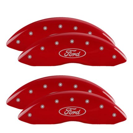 Set Of 4 Caliper Covers Engraved Front And Rear Oval Logo Ford 2008-2012 Ford F-250 MGP Caliper Covers