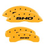 ⁦Set Of 4 Caliper Covers Engraved Front And Rear SHO 2010-2012 Ford Taurus MGP Caliper Covers⁩ - الصورة ⁦3⁩
