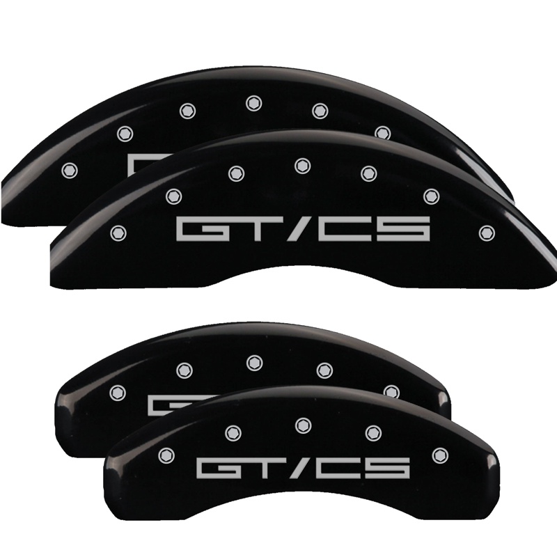 10200SGTCBK-FDLQ Set Of 4 Caliper Covers Engraved Front Gt Cs Engraved Rear Gt Cs 2015-2023 Ford Mustang 19 inches - Image 1