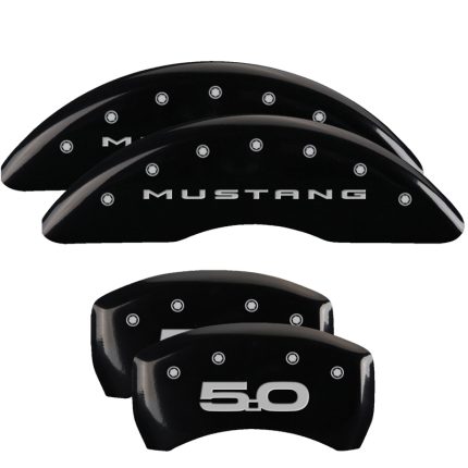 Set Of 4 Caliper Covers Engraved Front 2015 Mustang Engraved Rear 2015 5.0 2015-2023 Ford Mustang 19 Inch Wheel MGP Caliper Covers