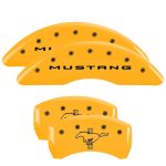 Set Of 4 Caliper Covers Engraved Front 2015 Mustang Engraved Rear 2015 Bar & Pony 2015-2023 Ford Mustang 19 Inch Wheel MGP Caliper Covers - Image 3