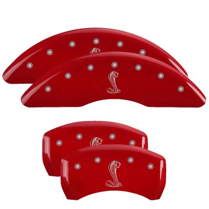 Set Of 4 Caliper Covers Engraved Front And Rear Tiffany Snake 2015-2023 Ford Mustang 19 inches