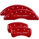 Set Of 4 Caliper Covers Engraved Front Saleen Engraved Rear Saleen 2015-2023 Ford Mustang 19 Inch Wheel MGP Caliper Covers - Image 3