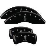 Set Of 4 Caliper Covers Engraved Front And Rear Tiffany Snake 2015-2023 Ford Mustang 19 Inch Wheel MGP Caliper Covers