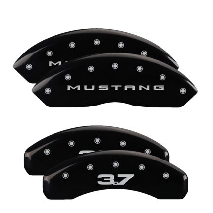 Set Of 4 Caliper Covers Engraved Front 2015 Mustang Engraved Rear 2015 3.7 2021-2023 Ford Mustang 18 Inch Wheel MGP Caliper Covers
