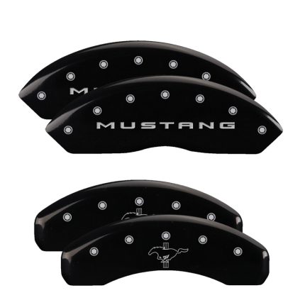 Set Of 4 Caliper Covers Engraved Front 2015 Mustang Engraved Rear 2015 Bar & Pony 2021-2023 Ford Mustang 18 Inch Wheel MGP Caliper Covers