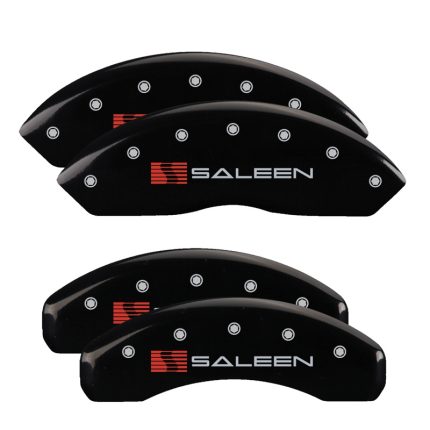 Set Of 4 Caliper Covers Engraved Front Saleen Engraved Rear Saleen 2021-2023 Ford Mustang 18 Inch Wheel MGP Caliper Covers