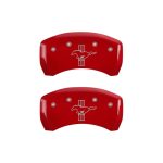 Rear Set 2 Caliper Covers Engraved Rear 2015 Bar & Pony 2015-2015 Ford Mustang MGP Caliper Covers - Image 2