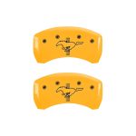 Rear Set 2 Caliper Covers Engraved Rear 2015 Bar & Pony 2015-2015 Ford Mustang MGP Caliper Covers - Image 3