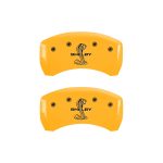⁦Rear Set 2 Caliper Covers Engraved Rear Tiffany Snake 2015-2015 Ford Mustang Brembo Package 6 Piston Front Caliper 19 Inch Wheel MGP Caliper Covers⁩ - الصورة ⁦3⁩