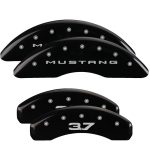 Set Of 4 Caliper Covers Engraved Front 2015 Mustang Engraved Rear 2015 3.7 2021-2023 Ford Mustang 19 Inch Wheel MGP Caliper Covers