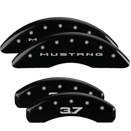 Set Of 4 Caliper Covers Engraved Front 2015 Mustang Engraved Rear 2015 3.7 2021-2023 Ford Mustang 19 Inch Wheel MGP Caliper Covers