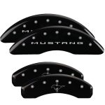 Set Of 4 Caliper Covers Engraved Front 2015 Mustang Engraved Rear 2015 Bar & Pony 2021-2023 Ford Mustang 19 Inch Wheel MGP Caliper Covers