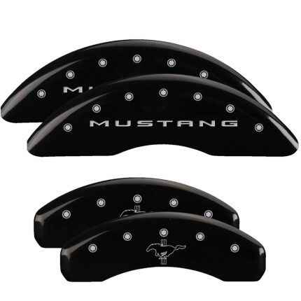 Set Of 4 Caliper Covers Engraved Front 2015 Mustang Engraved Rear 2015 Bar & Pony 2021-2023 Ford Mustang 19 Inch Wheel MGP Caliper Covers