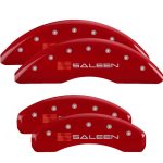 ⁦Set Of 4 Caliper Covers Engraved Front Saleen Engraved Rear Saleen 2021-2023 Ford Mustang 19 Inch Wheel MGP Caliper Covers⁩ - الصورة ⁦2⁩