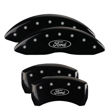 Set Of 4 Caliper Covers Engraved Front And Rear Oval Logo Ford 2013-2018 Ford Taurus MGP Caliper Covers