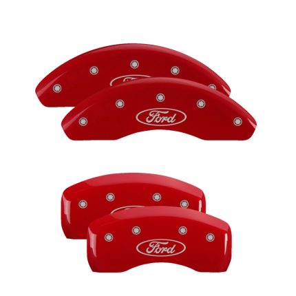 Set Of 4 Caliper Covers Engraved Front And Rear Oval Logo Ford 2012-2018 Ford Focus 4 wheel disc 16 Inch Wheel MGP Caliper Covers