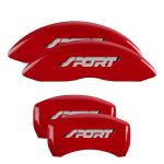 ⁦Set Of 4 Caliper Covers Engraved Front And Rear No Bolts Sport 2011-2019 Ford Explorer MGP Caliper Covers⁩ - الصورة ⁦2⁩