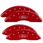 ⁦Set Of 4 Caliper Covers Engraved Front And Rear Oval Logo Ford 2013-2022 Ford F-250 MGP Caliper Covers⁩ - الصورة ⁦2⁩