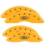 ⁦Set Of 4 Caliper Covers Engraved Front And Rear Oval Logo Ford 2013-2022 Ford F-250 MGP Caliper Covers⁩ - الصورة ⁦3⁩