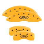 Set Of 4 Caliper Covers Engraved Front And Rear Oval Logo Ford 2015-2018 Ford Edge 17 Inch Front Rotor Size 18 inches - Image 3