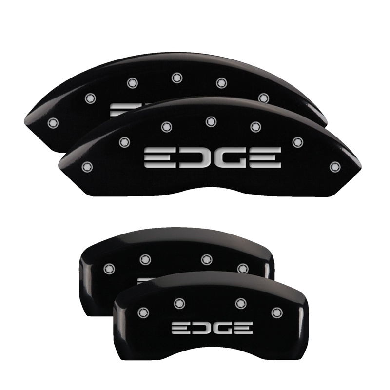 10247SEDGBK-FDLQ Set Of 4 Caliper Covers Engraved Front And Rear Edge 2019-2020 Ford Edge MGP Caliper Covers - Image 1