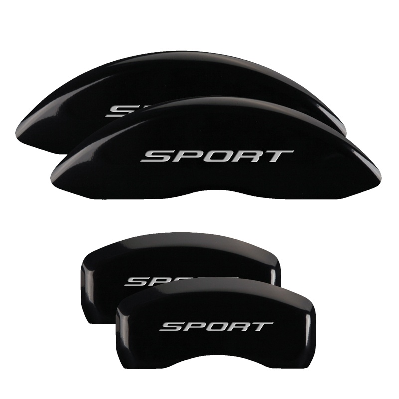 10252SSP2BK-FDLQ Set Of 4 Caliper Covers Engraved Front And Rear Sport (2015 No Bolts) 2020-2025 Ford Explorer MGP Caliper Covers - الصورة 1